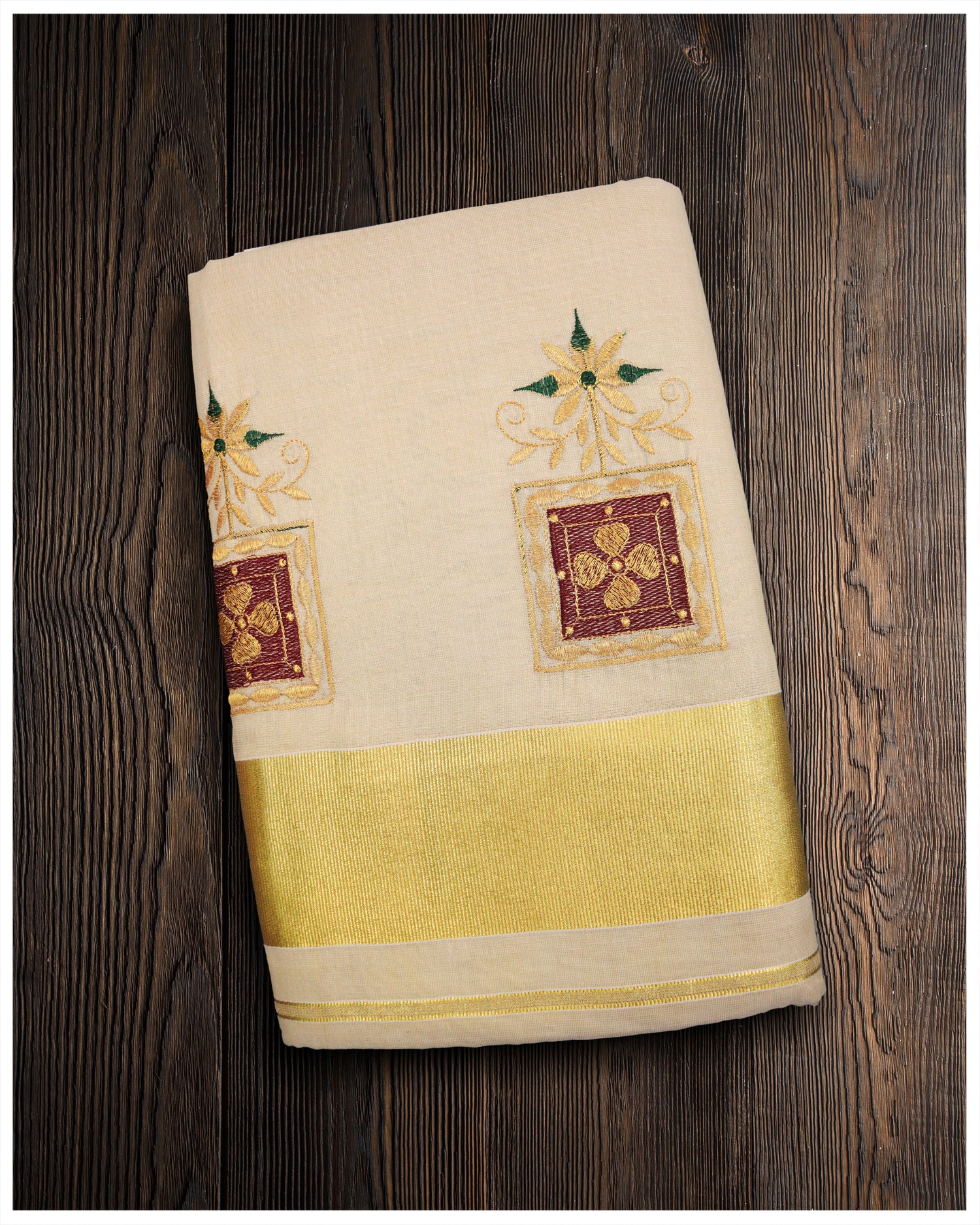 Experience the elegance of traditional Indian wear with this Golden Tissue Set Saree. It features a golden tissue fabric saree that comes with intricate golden kara and threadwork, giving it an exquisite look. Get ready for any special occasion in this stunning saree and make heads turn.