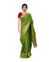 Olive green Festive wear semi jute saree Sarees sreevalsamsilks