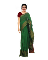 Green colour semi jute saree for party wear and casual wear Sarees sreevalsamsilks