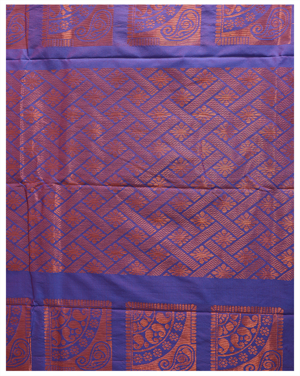 Orange red , cobalt blue double shaded ruby silk saree for party wear and festive wear Sarees sreevalsamsilks