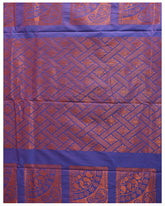 Orange red , cobalt blue double shaded ruby silk saree for party wear and festive wear Sarees sreevalsamsilks