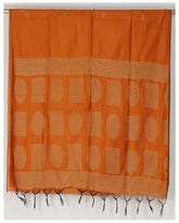 Orange colour semi jute saree for casual wear Sarees sreevalsamsilks