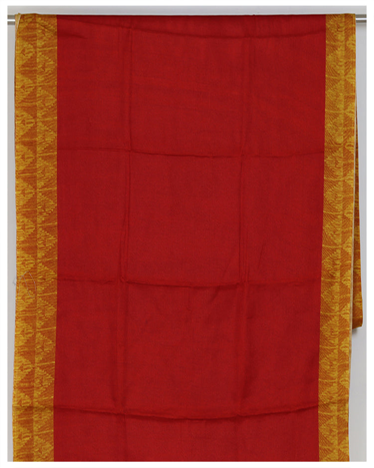 Scarlet red linen saree for casual wear Sarees sreevalsamsilks