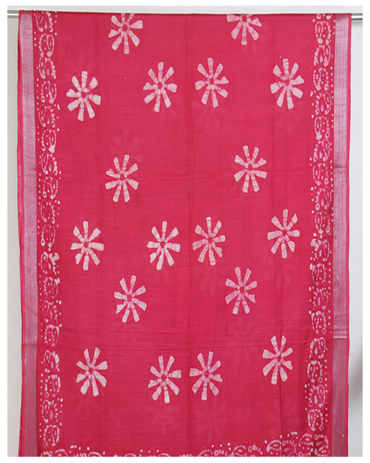 Rose  Floral Print  Daily  Wear Linen Saree Sarees sreevalsamsilks