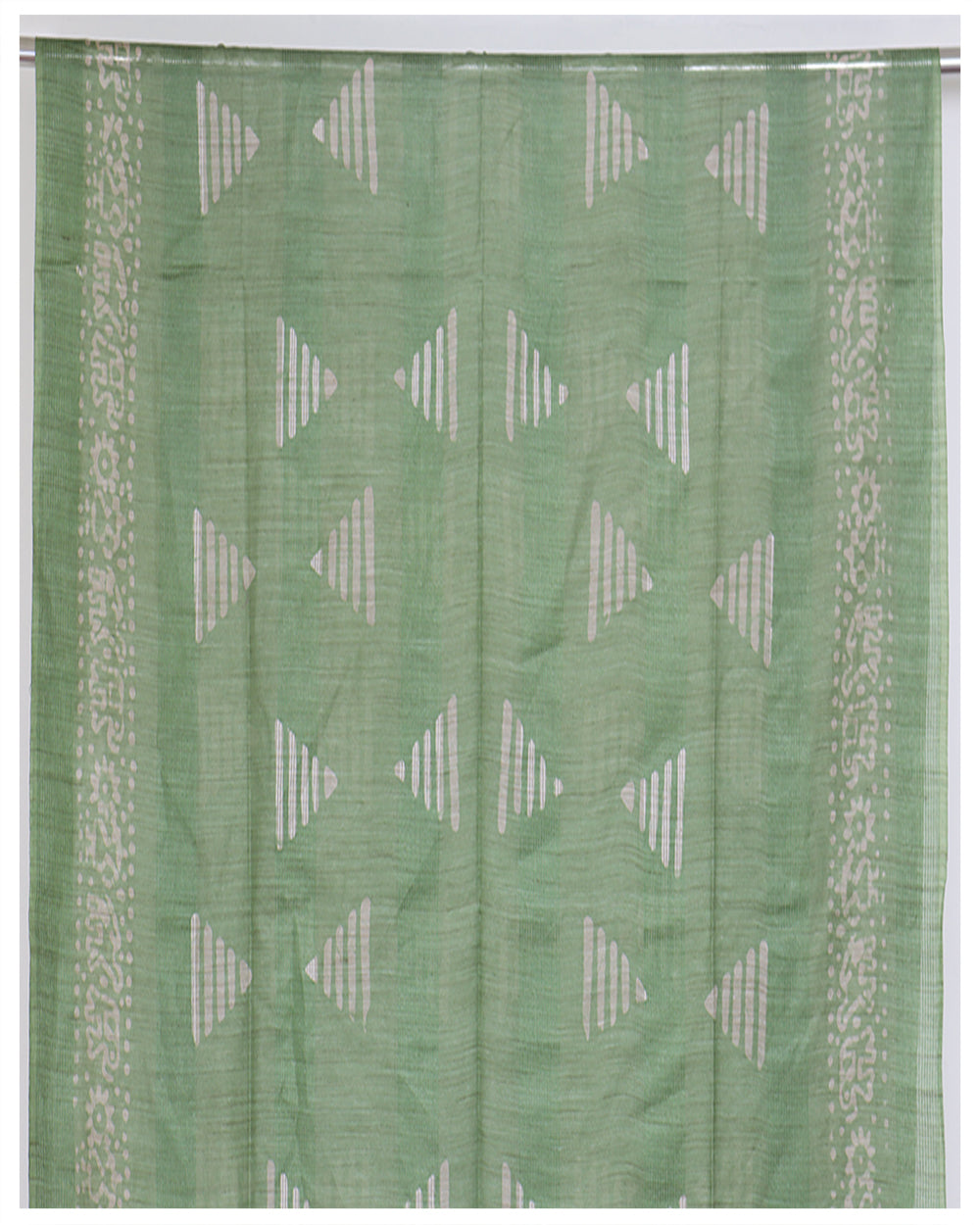 Moss Green Color Weaved Batik Tussar Silk Casual Wear Saree Sarees sreevalsamsilks