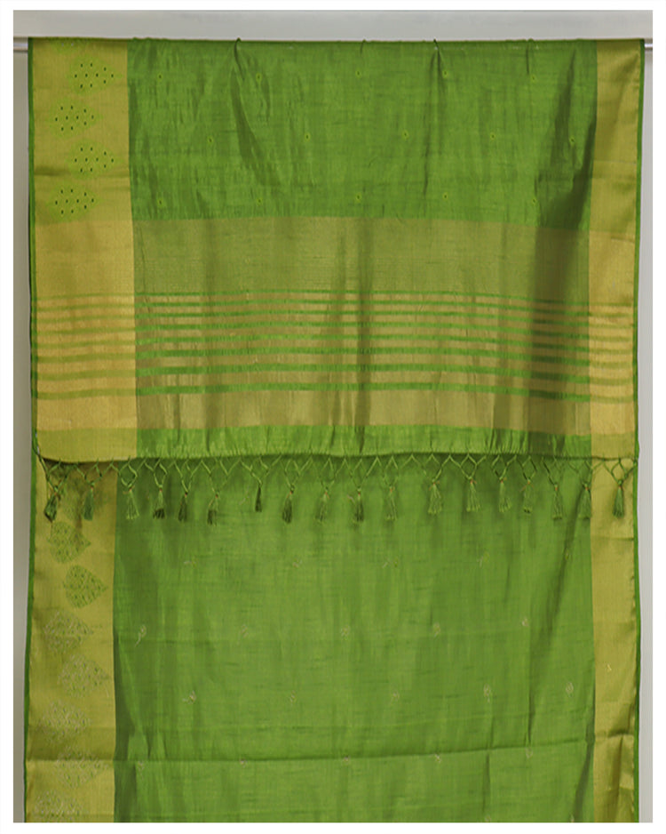 Olive green Festive wear semi jute saree Sarees sreevalsamsilks