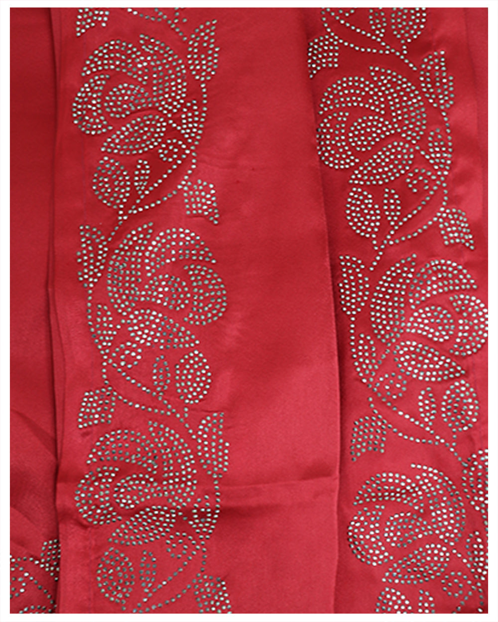 Chilly Red Party Wear Crape Satin Saree Sarees sreevalsamsilks