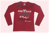 Maroon Full Sleeve T-Shirts For Boys-Age 7-8 Years.