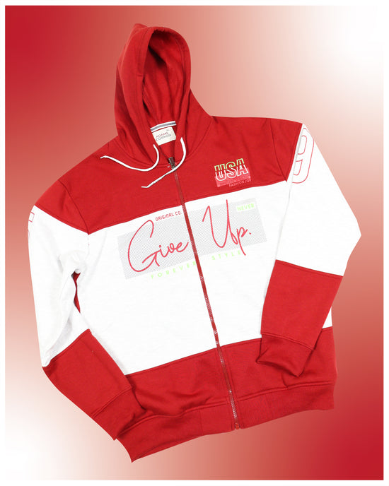 Red White Color Hoodies