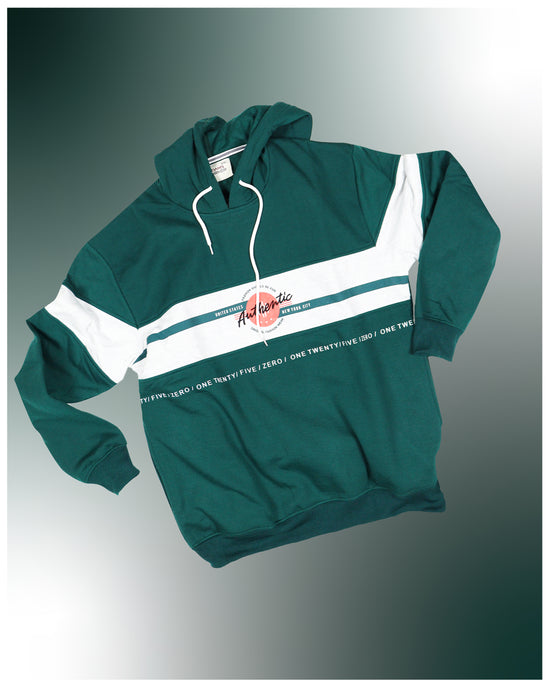 Pine Green White Color Hoodies