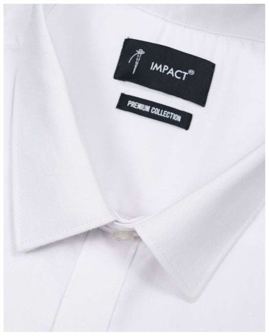 White Cotton Half Sleeve Shirt For Men