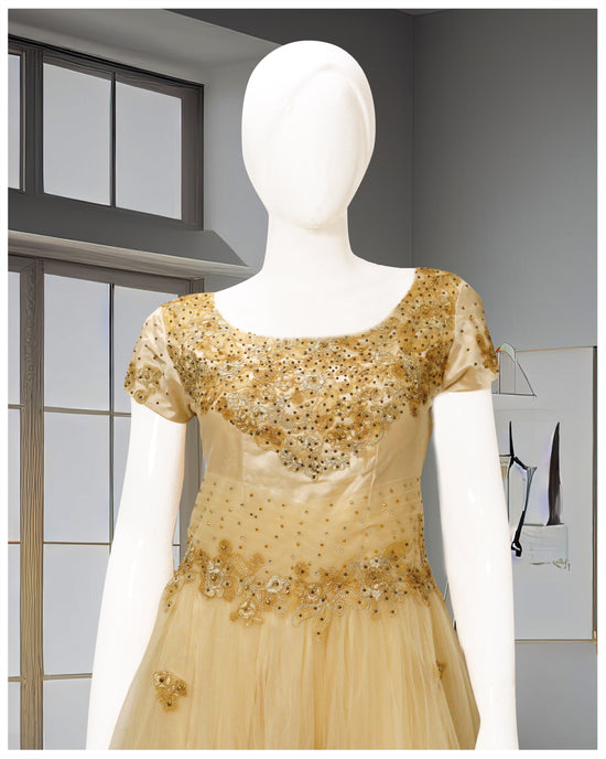 Golden Color Wedding Gown