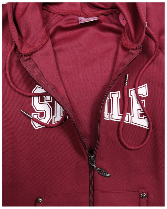 Wine Color Hoodies For Girls